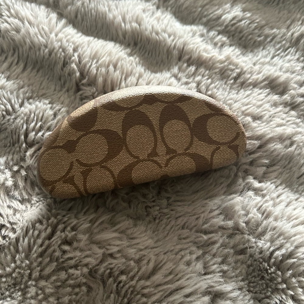 Coach Brown and Tan Sunglasses Case